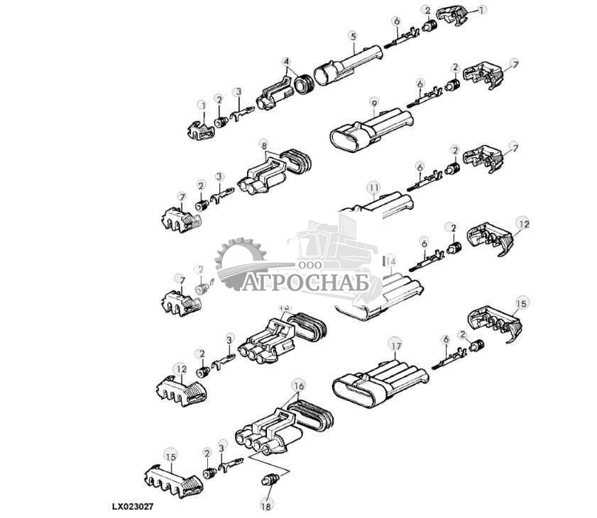 1–4-КОНТАКТНЫЕ РАЗЪЕМЫ (METRI PACK) 